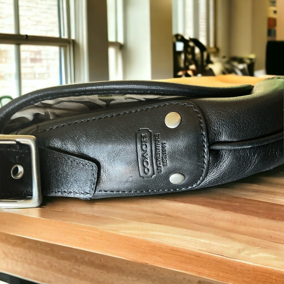 COACH CROSSBODY LEATHER BAG Black - Picture 4 of 8